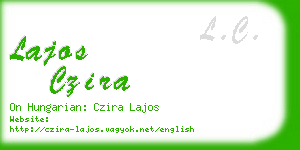 lajos czira business card